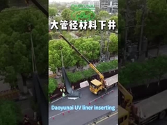 Serat diperkuat UV CIPP Lining dipadatkan di tempat peralatan pipa lapisan UV led pengerasan