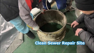 Pengemas Akhir Perbaikan Saluran Pembuangan Parit untuk Pemasangan Lapisan UV