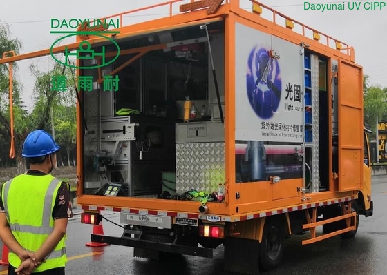 Layanan Mesin Perbaikan Pipa Selokan Tanpa Parit Perumahan CIPP LED Mercury Lamp UV Cure