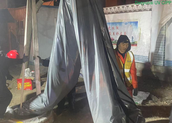 Liner UV super besar DN1650 dengan panjang 65m dipasang di Qingdao Shandong